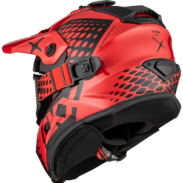 Casque Titan Viper - Lunette 210 Incluse Noir/Rouge Derrière