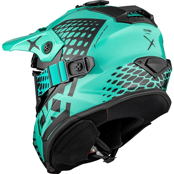 Casque Titan Viper - Lunette 210 Incluse Noir/Turquoise Derrière