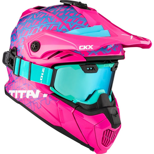 Casque Titan Airflow Roar - Lunette 210 Incluse Bleu/Rose