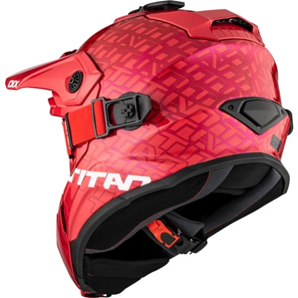 Casque Titan Airflow Roar - Lunette 210 Incluse Rouge Derrière