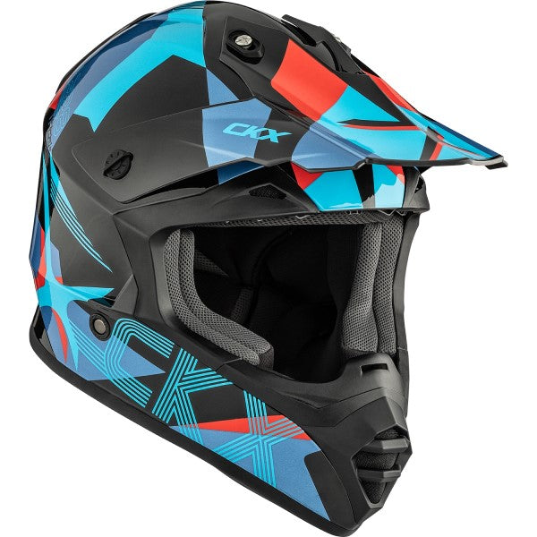 Casque Intégral Hors-Route TX228 Lord Bleu/Rouge