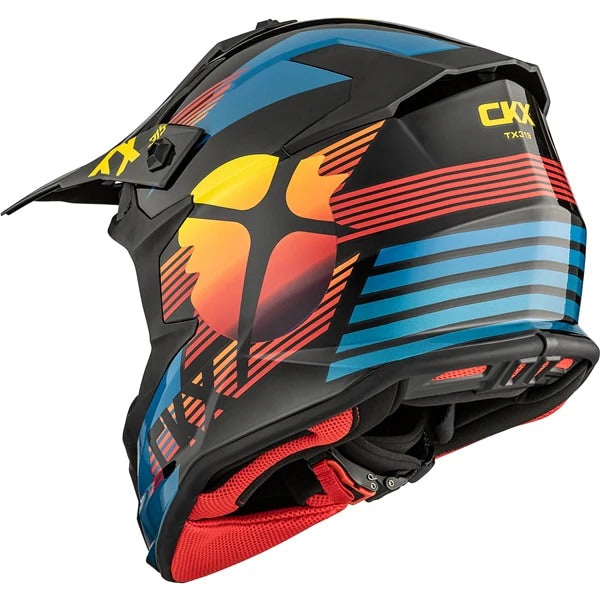 Casque Intégral  Hors-Route TX319 Galactic Bleu, Dos