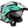 Casque Ouvert de Moto Razor X Slant| Turquois de face