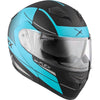 Casque Modulaire de Moto Flex RSV Tempo Bleu/Noir incliné de gauche