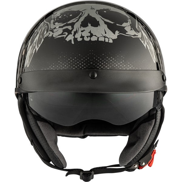 Casque Ouvert de Moto Revolt RSV Pariah Noir de face