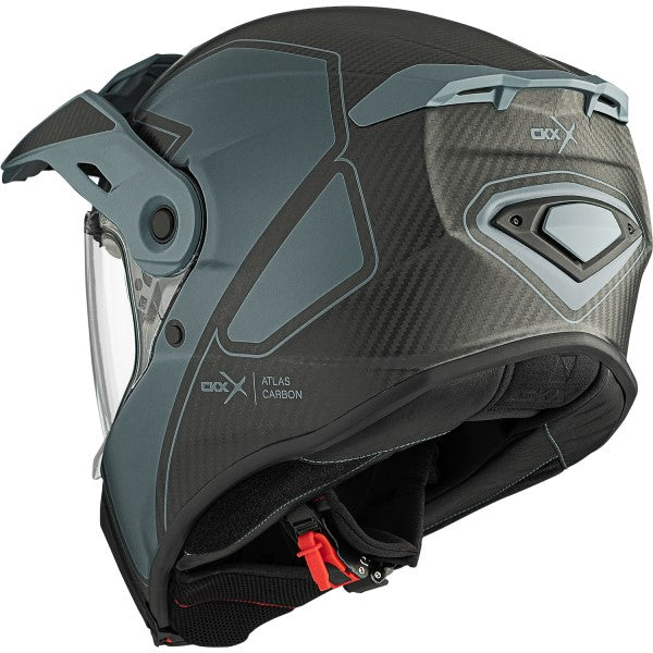 Casque Intégral de Moto Atlas Byway Bleu côté arrière