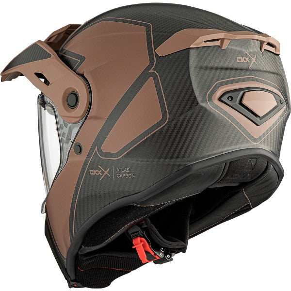 Casque Intégral de Moto Atlas Byway Brun côté arrière