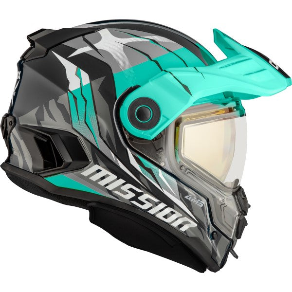 Casque Intégral de Motoneige Mission Claw Visière Électrique||Full Face Snowmobile Helmet Mission Claw Electric Lens