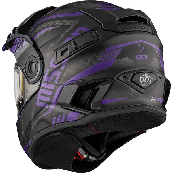 Casque Intégral de Motoneige Mission Code Visière Électrique||Full Face Snowmobile Helmet Mission Code Electric Lens