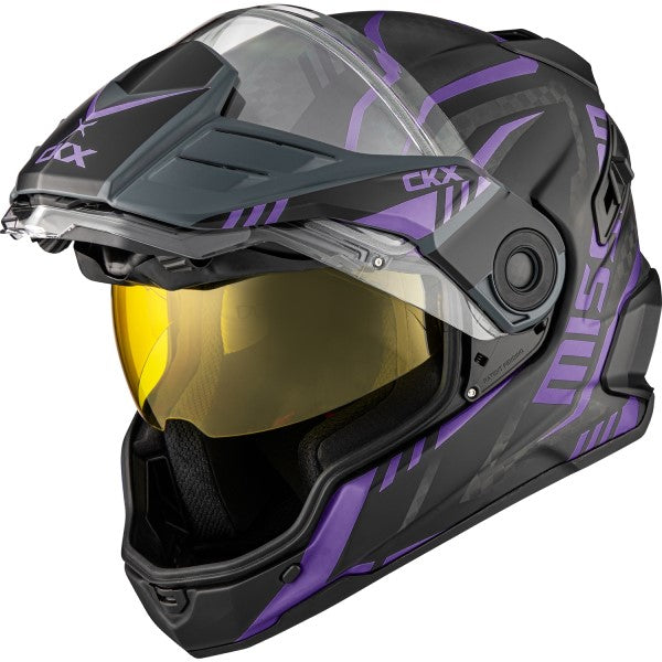 Casque Intégral de Motoneige Mission Code Visière Électrique||Full Face Snowmobile Helmet Mission Code Electric Lens