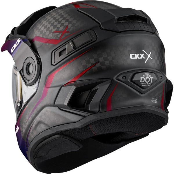 Full Face Snowmobile Helmet Mission Carbon Fury
