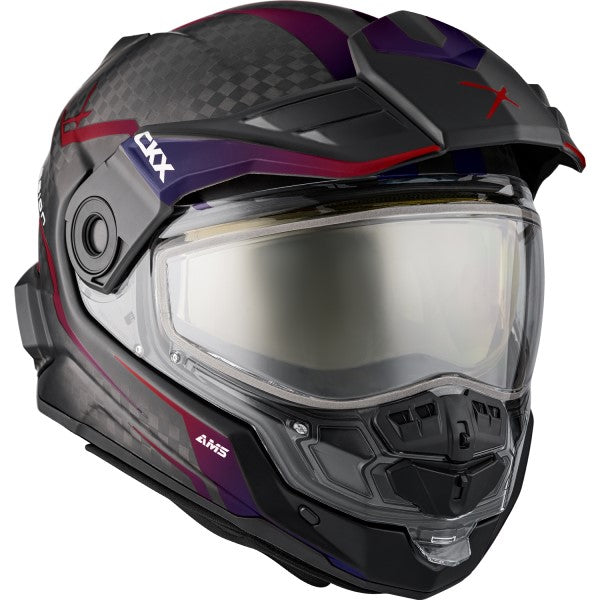Full Face Snowmobile Helmet Mission Carbon Fury