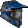 Casque de Snowcross Titan Original Bleu Foncé incliné de gauche