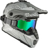 Casque de Snowcross Titan Air Flow Argent incliné de gauche