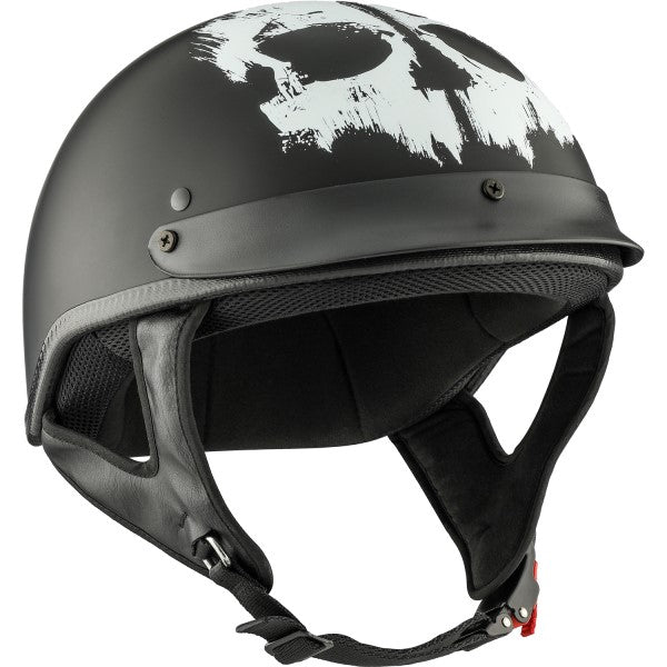 Casque Ouvert de Moto Bullet Lull Blanc/Noir incliné de gauche