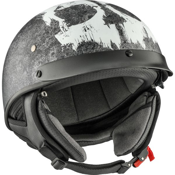 Casque Ouvert de Moto Revolt RSV Lull Blanc/Noir incliné de gauche