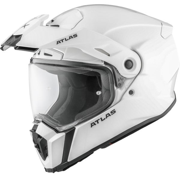 Casque Aventure Atlas Solid Blanc incliné de droite