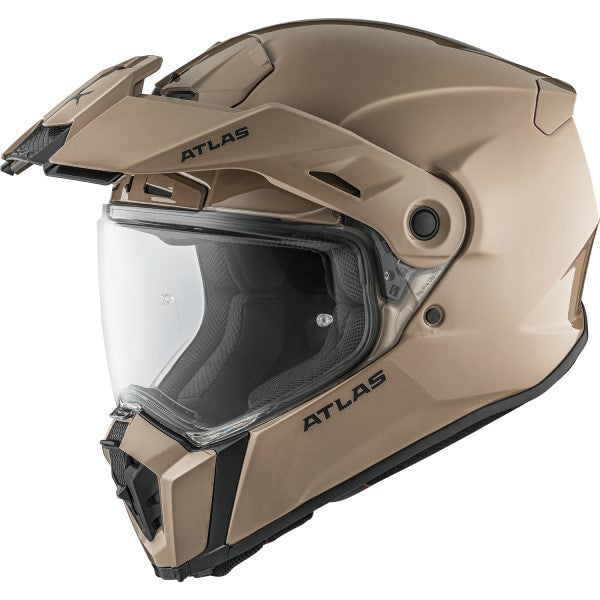 Casque Aventure Atlas Solid Sable incliné de droite