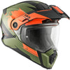 Casque Aventure Atlas Scorpio Vert/Orange incliné de gauche