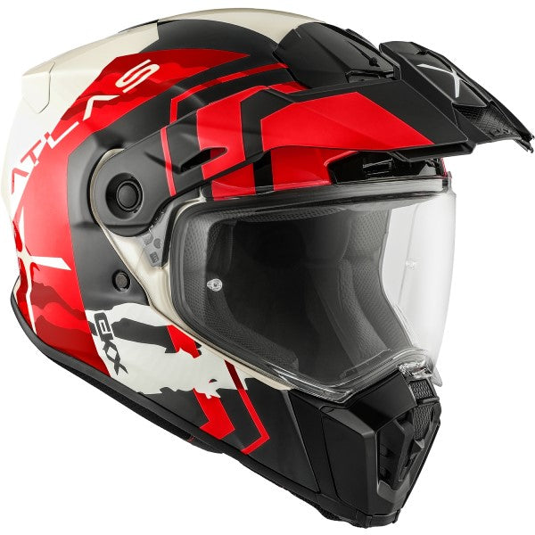 Casque Aventure Atlas Equinox Rouge incliné de gauche