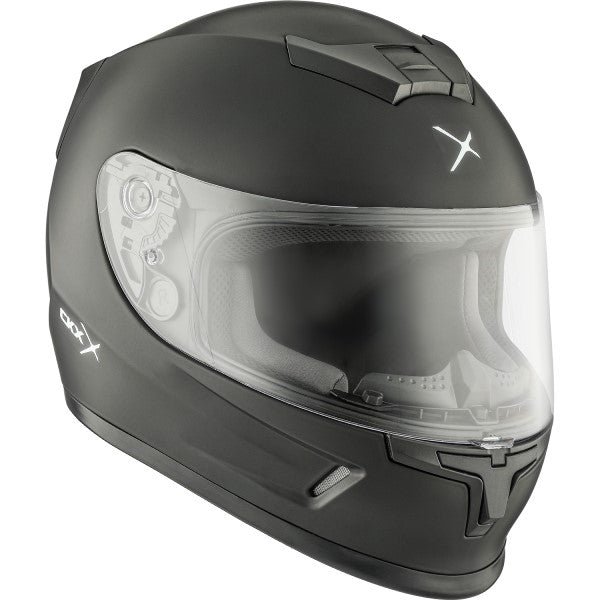 Casque Intégral de Moto RR24Y Solid Junior Noir Mat incliné de gauche