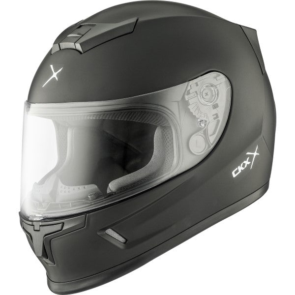 Casque Intégral de Moto RR24Y Solid Junior Noir Mat incliné de droite