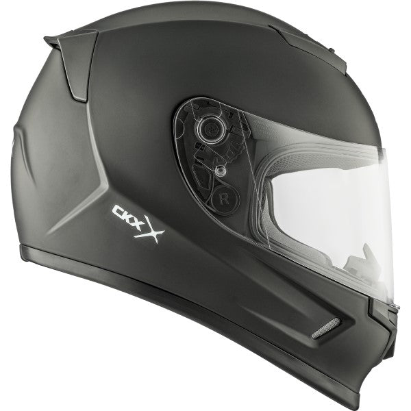 Casque Intégral de Moto RR24Y Solid Junior Noir Mat de gauche
