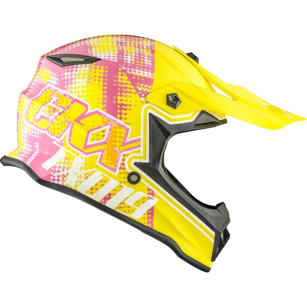 Casque de Motocross TX019Y Gleam Junior Jeune/Rose de gauche