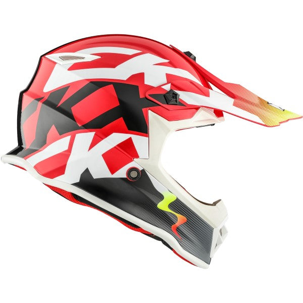 Casque de Motocross TX019Y Howl Junior Rouge de gauche