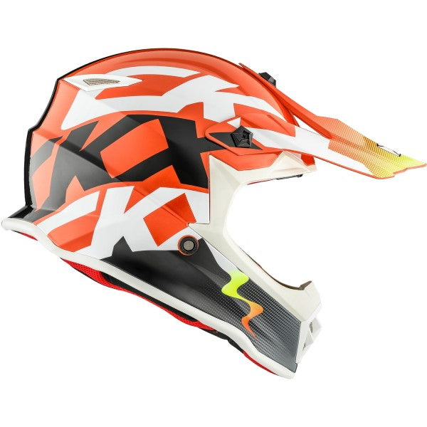 Casque de Motocross TX019Y Howl Junior Orange de gauche