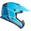 Casque de Motocross TX228 Energy Bleu de gauche