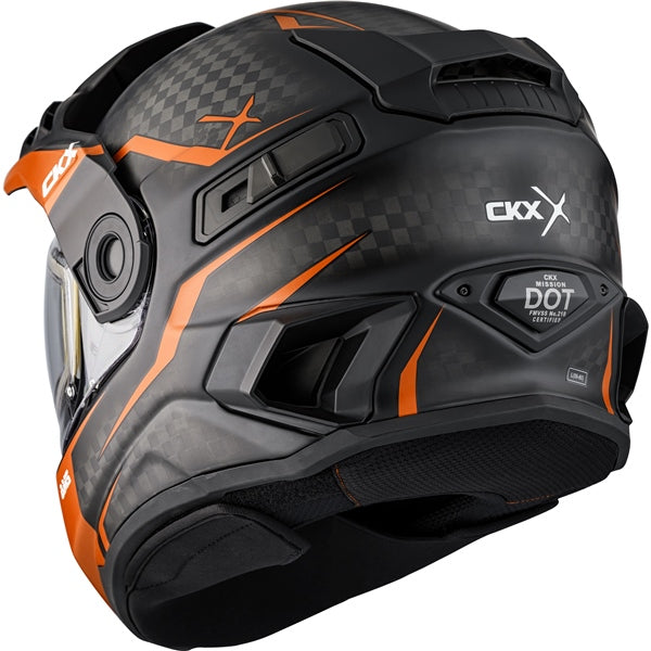 Full Face Snowmobile Helmet Mission Carbon Fury