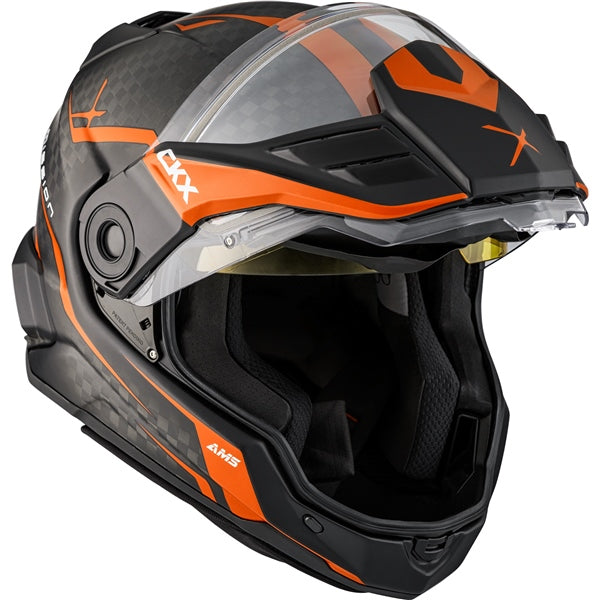 Full Face Snowmobile Helmet Mission Carbon Fury