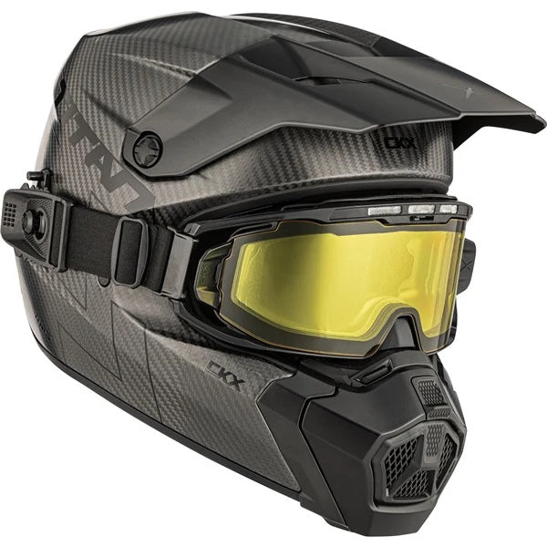 Casque Titan AMS Solid - Lunettes Apex Incluse Noir Carbone, côté droit