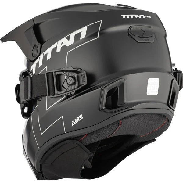 Casque Titan AMS Solid - Lunettes Apex Incluse Noir Mat, Arrière