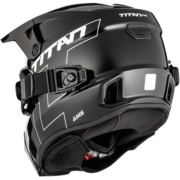 Casque Titan AMS Solid - Lunettes Apex Incluse Noir Lustré, Arrière