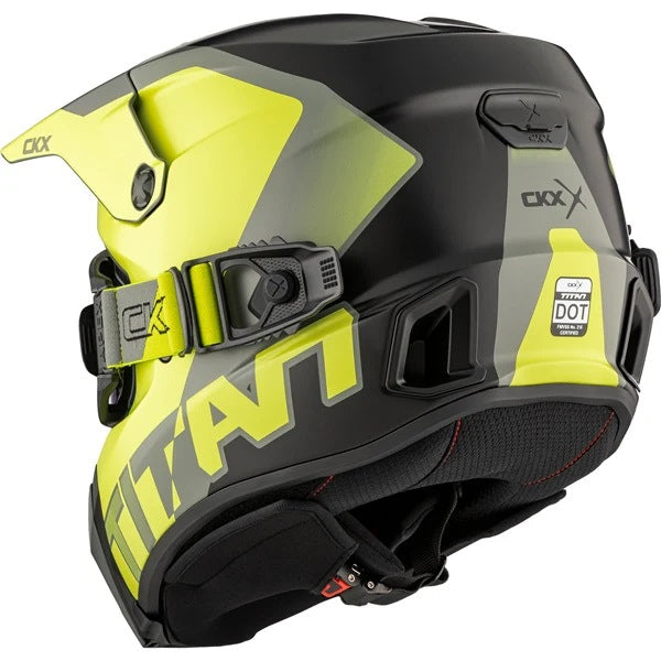 Casque Titan AMS Nunavut - Lunettes Apex Incluse Vert Mat, Arrière
