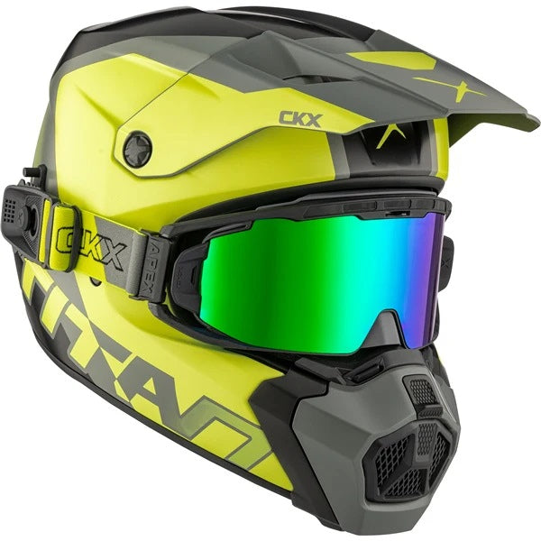 Casque Titan AMS Nunavut - Lunettes Apex Incluse Vert Mat, côté droit