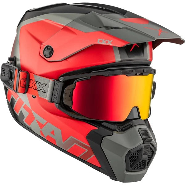 Casque Titan AMS Nunavut - Lunettes Apex Incluse Rouge, côté droit