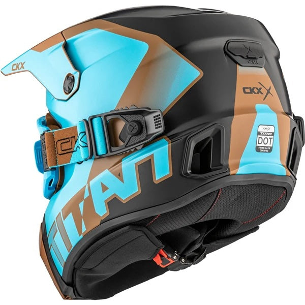 Casque Titan AMS Nunavut - Lunettes Apex Incluse Bleu, Arrière