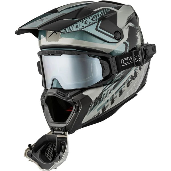 Casque Titan AMS Concordia - Lunettes Apex Incluse Gris, côté gauche