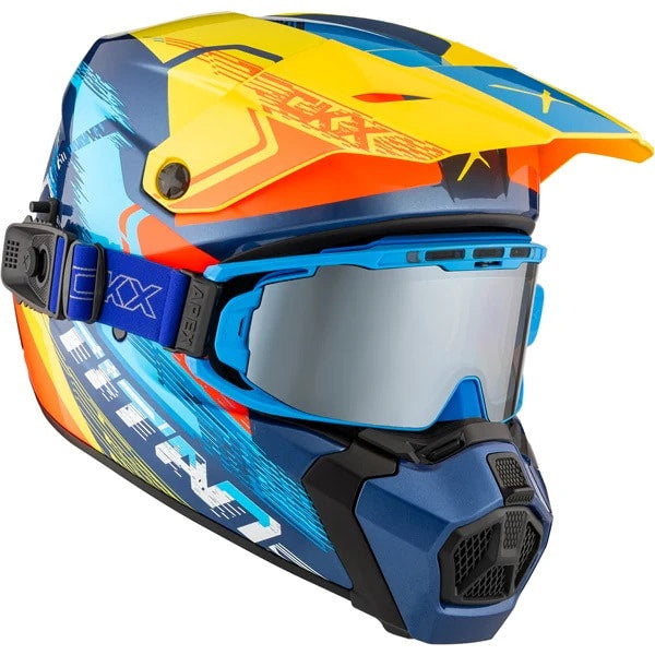 Casque Titan AMS Concordia - Lunettes Apex Incluse Bleu Jaune, côté droit