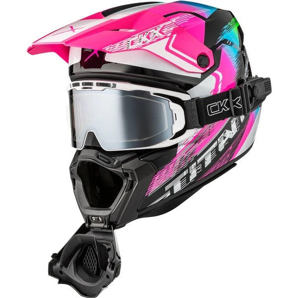 Casque Titan AMS Concordia - Lunettes Apex Incluse Rose, côté gauche