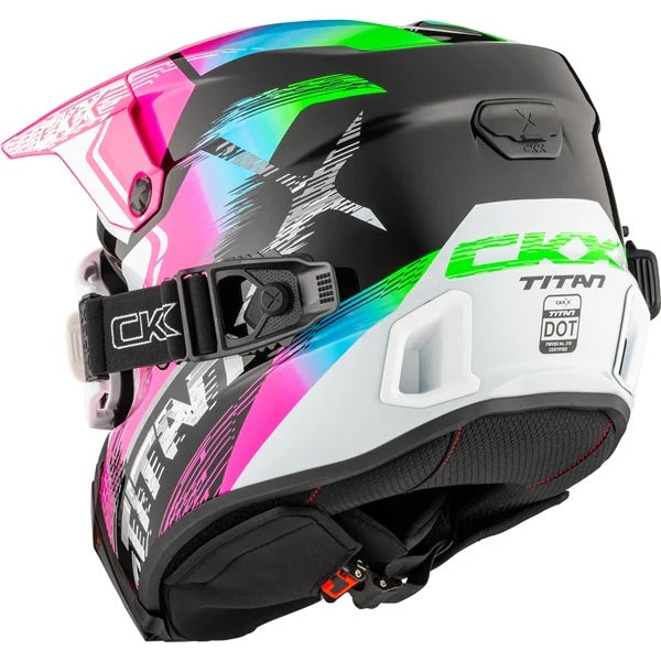 Casque Titan AMS Concordia - Lunettes Apex Incluse Rose, Arrière