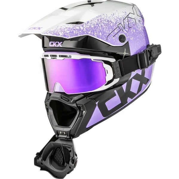 Casque Titan AMS Vaneer - Lunettes Apex Incluse Mauve, côté gauche