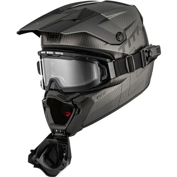 Casque Titan AMS Pro Solid - Lunettes Apex Incluse Noir Carbone, côté gauche
