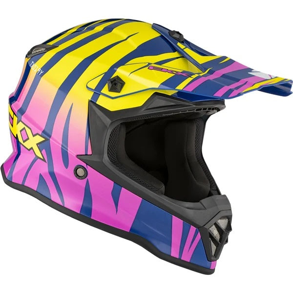 Casque  TX019Y Zoo Junior Rose Jaune, côté droit