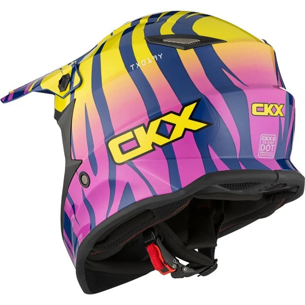Casque TX019Y Zoo Junior Rose Jaune, Dos