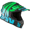 Casque TX019Y Zoo Junior Bleu Vert, côté droit