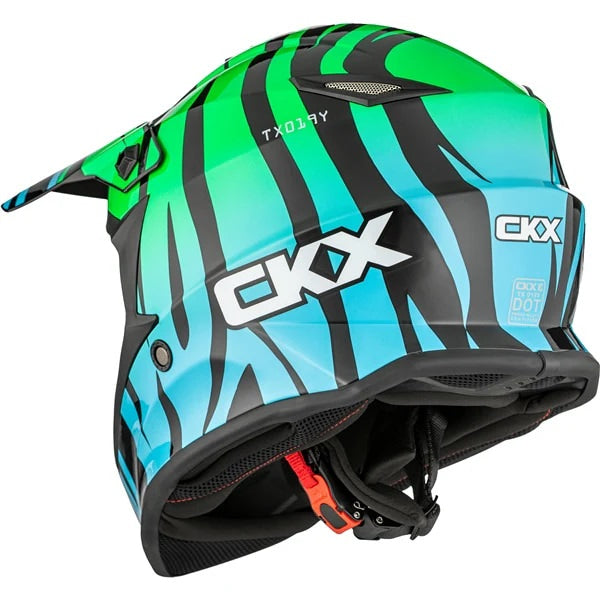 Casque TX019Y Zoo Junior Bleu Vert, Dos